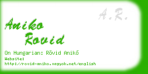 aniko rovid business card