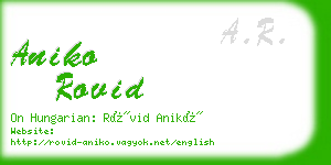 aniko rovid business card